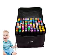 Art Marker Set, Sketching and Drawing Marker - Permanent Drawing Accessory Set, Permanent Drawing Markers, Fine and Brush Tip Markers, Marker Pen with Carry Bag for Journal, Painting