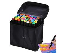 Art Markers, 40 Colour Drawings for Artists | Quick Drying Double Tip Pen with Tips for Scrapbooking Journaling School Home Classroom Preschool College Kindergarten Teacher Art Class Teacher Adults