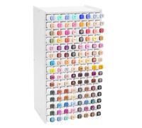 Art Markers Storage Rack,Marker Organizer Hold 120 Markers Thicker PVC Board Universal Marker Pen Storage Organiser Adjustable Dividers Marker Pen Organizer Holder for Home Office Desk (120 Slots)