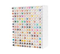 Art Markers Storage Rack, Marker Organizer Hold 180 Markers Thicker PVC Board Universal Marker Pen Storage Organiser Adjustable Dividers Marker Pen Organizer Holder for Home Office Desk Classroom