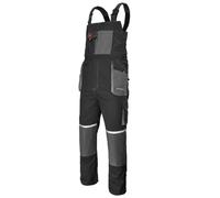 ART.MAS ArtMas EuroClassic Bib and Brace Dungaree Mens Multi-Pocket Cargo Heavy Duty Work Overalls, Triple Stitched Cordura Reinforcing Stress Points Knee Pad Pockets, Hi Vis (Size EU 50-34UK)
