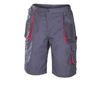 ART MAS Classic Men's Work Shorts, Dark Grey with RED Inserts, 38W/2XL/eu54