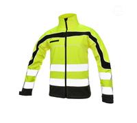 ART.MAS High Visibility Waterproof Fluo Yellow Softshell Jacket TPU Membrane, Windproof, Extra Warm, Adjustable, Environmentally Conscious, Best for Spring, Walking & Outdoors