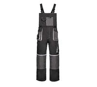 Art.Mas Men’s Work Overalls Bib and Brace With Pockets And Knee Pads, Hard-Wearing Triple Stitched Seams, Comfortable And Durable For Professionals, Hi-Vis Straps (44/46, NO kneepads)