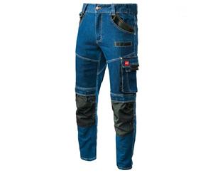 ART.MAS Men's Work Jeans Stretch Blue Kat I - Durable Cotton Blend, Reinforced Knees with Pockets, Multi-Pocket Design, Comfortable Fit, All-Day Wear for Heavy-Duty Jobs (Size: XL ; NO kneepads)