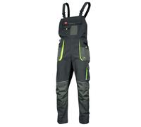 ART.MAS Stretch Slim Work Overalls for Men with Reflective Elements, Slim fit 260 gsm, Triple Stitched Cordura, Reinforcing Stress Points, Knee Pad Pockets (36/38, NO kneepads)
