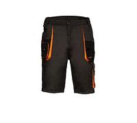 Art.Mas Work Shorts Multi Pockets Cargo, Hard-Wearing Triple Stitched Seams, Comfortable and Durable for Professionals (38/40, Grey-Orange)