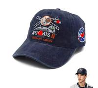 Art-Mis II Mission Commemorative Cap Adjustable Art-Mis 2 Lunar Missions Baseball Hat Merchandise Astronaut Theme Back To Dark Side Of The Moon Caps Merch Gift for Space Explore Lovers (Embroidery)