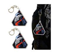 Art-Mis II Patch Keychain 2D Acrylic Lunar Mission Commemorative Patches Keychains Merchandise for Backpack Collectible Space Rocket Astronaut Theme Keyring Merch Gifts for Space Enthusiast (2Pcs)