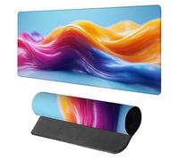Art Mouse Pad, Mouse Mat 1500x800x3mm, Stitched Edge Design XXL Desk Mat Large, Desk Accessories Gaming Mousemat, Office Accessories Keyboard Pad, for Gaming PC Office Large Mousepad, Blue 7-7920