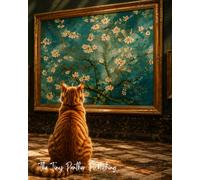 Art Museum Ginger Cat Notebook - 8” x 10” Lined Journal | 70 Sheets | Van Gogh Almond Blossoms Inspired Design: A beautiful lined notebook featuring a ... for writing, journaling, notes or gifts