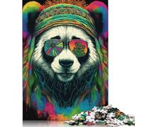 Art Neon Panda Jigsaw Puzzles 1000 Pieces for Adults Jigsaw Puzzles for Adults 1000 Piece Puzzle Educational Games 1000pcs (75x50cm)
