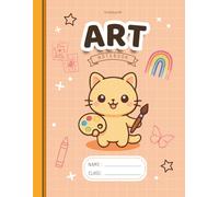 Art Notebook: Cute Cat School Notebook for Kids: Cute Animal Composition Notebook for School, Homework, Notes and Learning | Grid Paper | Soft Cover | 110 Pages | 8.5 x 11 in