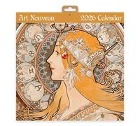 Art Nouveau 2026 Square Wall Calendar | Monthly Planner Featuring Classic Works by Alphonse Mucha, Georges de Feure, Verneuil, Rhead & More