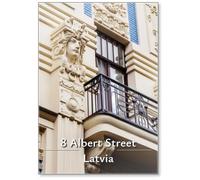 Art Nouveau Architecture, 8 Albert Street, Riga, Latvia, Fridge Magnet