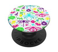 art nouveau butterfly dragonfly antique floral vintage PopSockets Adhesive PopGrip