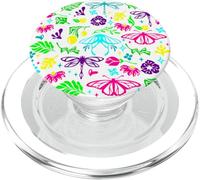 art nouveau butterfly dragonfly antique floral vintage PopSockets PopGrip for MagSafe