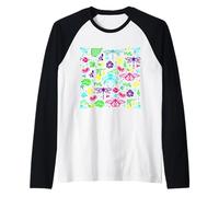 Art Nouveau Butterfly Dragonfly Antique Floral Vintage Raglan Baseball Tee
