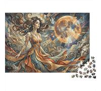 Art Nouveau Contemporary Goddess 1000 Piece Jigsaw Puzzle,Premium Cardboard,Impossible Challenge,Great Gifts,Home Wall Decor,Educational Toy,Adults & Kids 14+,Stress Relief 38x26cm