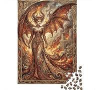 Art Nouveau Demon Queen 1000 Piece Jigsaw Puzzle,Premium Cardboard,Impossible Challenge,Great Gifts,Home Wall Decor,Educational Toy,Adults & Kids 14+,Stress Relief 70x50cm
