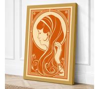 Art Nouveau Elegance Art Deco Canvas Wall Art Print 36x24 Inch (91 x 61 cm)