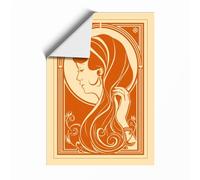 Art Nouveau Elegance Art Deco Unframed Wall Art Print A3 (42×29.7cm), Wall Decor for Living Room, Bedroom, Office & Home, Art Gift