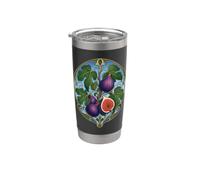 Art Nouveau Fig Tree Botanical Fruit Design Stainless Steel Insulated Tumbler