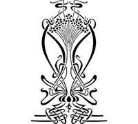 'Art Nouveau Floral' Rubber Stamp - Unmounted Design for Crafting & Scrapbooking, A7 (RS00056725)