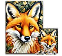 Art Nouveau Fox Morris Jigsaw Puzzles for Adults 1000 Piece Paper Jigsaw Puzzles Ideal for Teenagers & Collectors Travel Gift Family Activity 1000 PCS(38x26cm)