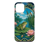 Art Nouveau Frog on Lily Pad Pond Nature Art Case for iPhone 12 mini