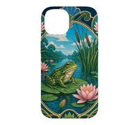 Art Nouveau Frog on Lily Pad Pond Nature Art Case for iPhone 14