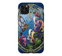 Art Nouveau Hummingbird Moth with Honeysuckle Flowers Case for iPhone 11 Pro Max
