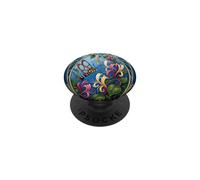 Art Nouveau Hummingbird Moth with Honeysuckle Flowers PopSockets Adhesive PopGrip