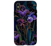 Art Nouveau Iris Celestial Gothic Floral Moody Botanical Art Case for iPhone X/XS