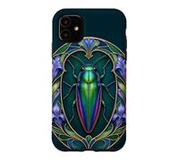 Art Nouveau Jewel Beetle Floral Insect Nature Lover Case for iPhone 11