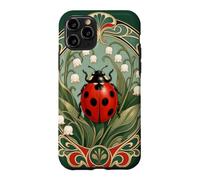 Art Nouveau Ladybug Lily of Valley Botanical Case for iPhone 11 Pro