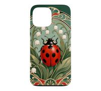 Art Nouveau Ladybug Lily of Valley Botanical Case for iPhone 13 Pro Max