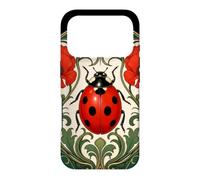 Art Nouveau Ladybug Poppy Floral Case for iPhone 17 Pro
