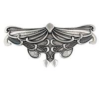 Art Nouveau Leaf Hair Clip | Hand Crafted Metal Barrette Made in the USA with imported French Clips By Oberon Design by Oberon Design