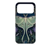 Art Nouveau Luna Moth Moon Morning Glory Design Case for iPhone 17 Pro Max
