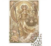 Art Nouveau Mucha Athena 1000 Piece Jigsaw Puzzle,Adults & Kids 14+,Whimsical Challenge,Stress Relief,Educational Toy,Home Wall Decor,Gift Idea,Premium Cardboard 38x26cm