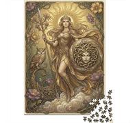 Art Nouveau Mucha Athena 1000 Piece Jigsaw Puzzle,Great Gifts,Home Wall Decor,Adults & Kids 14+,Premium Cardboard,Whimsical Challenge,Educational Toy,Stress Relief 70x50cm