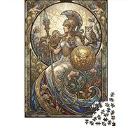 Art Nouveau Mucha Athena 1000 Piece Jigsaw Puzzle,Impossible Challenge,Educational Toy,Premium Cardboard,Adults & Kids 14+,Home Wall Decor,Gift Idea,Stress Relief 52x38cm