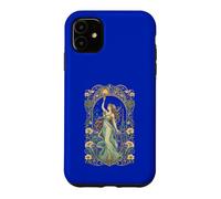 Art Nouveau Paris Goddess Floral Night Sky Art Case for iPhone 11