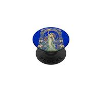 Art Nouveau Paris Goddess Floral Night Sky Art PopSockets Adhesive PopGrip