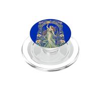Art Nouveau Paris Goddess Floral Night Sky Art PopSockets PopGrip for MagSafe