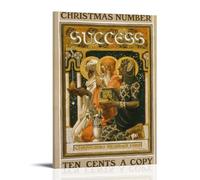 Art Nouveau Poster 1900 J.C. Leyendecker Success Christmas Number Featuring Biblical Figures And Ornate Design Wall Decor Artworks Canvas Room Aesthetic Wall Art Prints Home Modern Decor Frame 16x24i