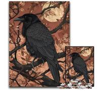 Art Nouveau Raven 1000 Piece Jigsaw Puzzles for Adults Paper Jigsaw Puzzles Interactive Family Game Brain Challenge Educational Toy 1000 PCS(38x26cm)
