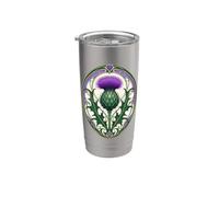 Art Nouveau Scottish Thistle Botanical Design Stainless Steel Insulated Tumbler