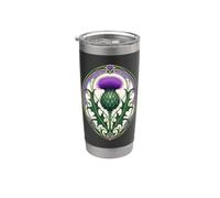 Art Nouveau Scottish Thistle Botanical Design Stainless Steel Insulated Tumbler